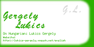 gergely lukics business card